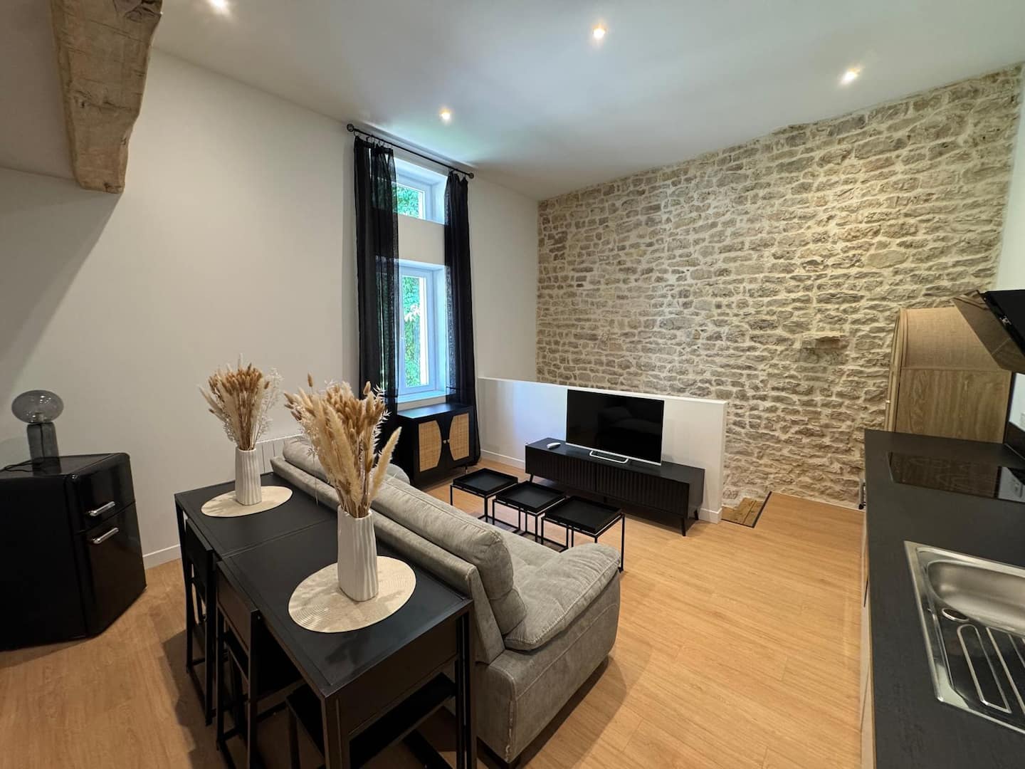 L’espace de vie du duplex Les Pierres de Notre-Dame